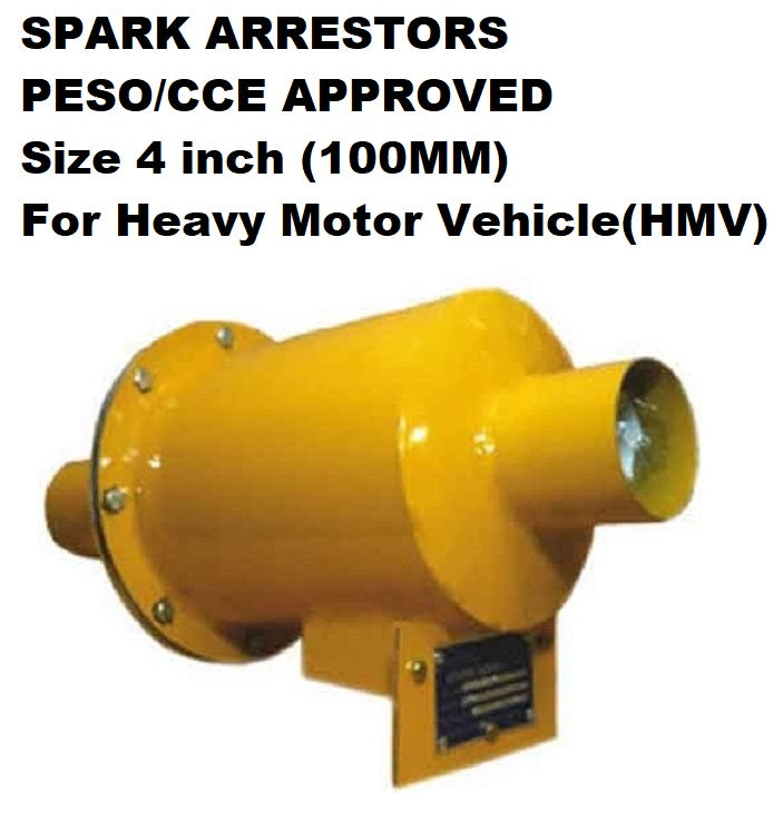 Spark Arrestors, 4.00 Inch -100MM Size, PESO/CCOE Certified with Certificate for Heavy Vehicle