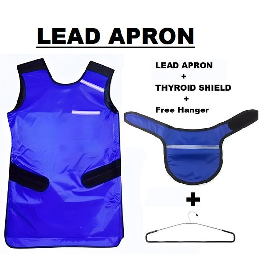 X-Ray Protection Lead Apron with Thyroid Shield & Free Hanger | Lead Apron | Lead Gown | Dental Apron | Lightweight Lead Aprons