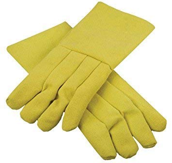 Heat Resistant Gloves | Kevlar Gloves | Gloves for Heat Resistant | Heat Resistant Safety Gloves- (Yellow, 18-inch) Pack of 1 Pair