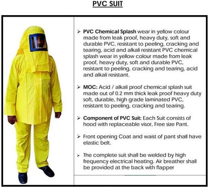 Suit Chemical | Yellow Chemical Suit | Chemical Spray Suit | Acid Resistant Suit