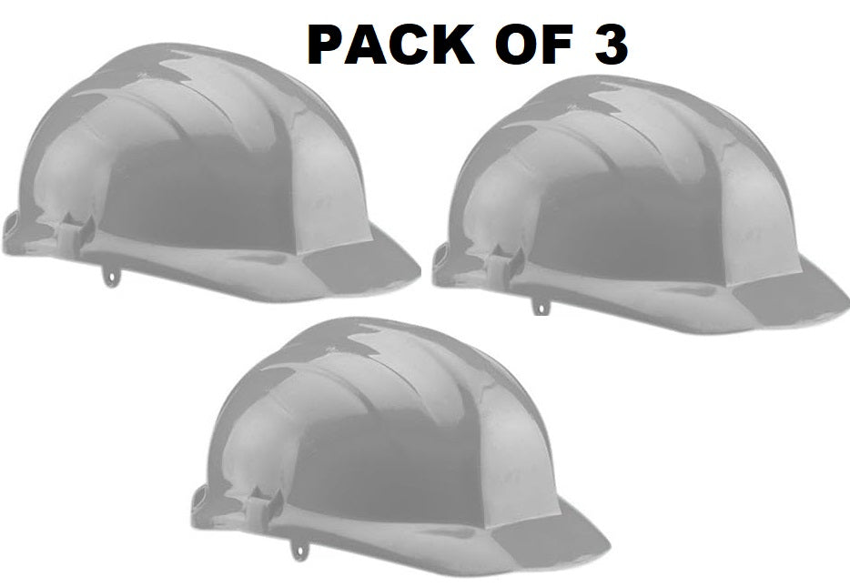 Safety Helmet with Ratchet Type Adjustment for Outdoor Head Protection for Construction and Industrial Work Insulation Work Wear (Pack of 3)