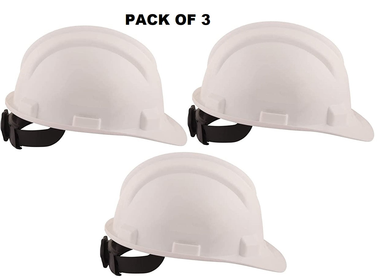 Safety Helmet with Ratchet Type Adjustment for Outdoor Head Protection for Construction and Industrial Work Insulation Work Wear (Pack of 3)