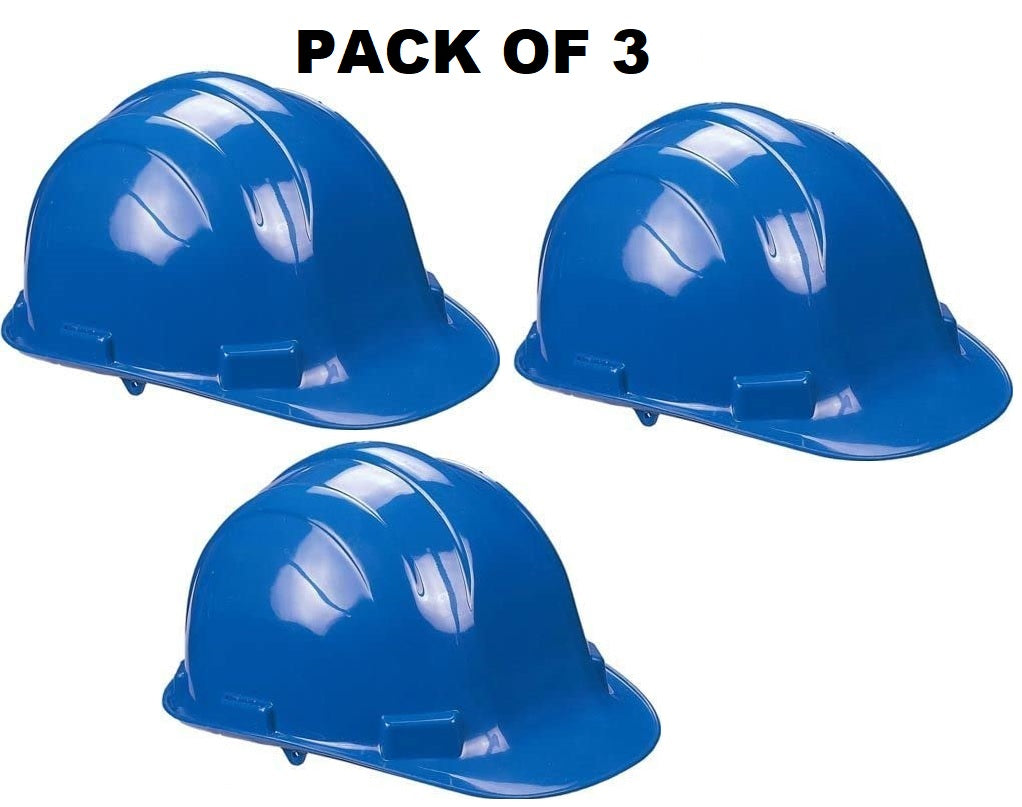 Safety Helmet with Ratchet Type Adjustment for Outdoor Head Protection for Construction and Industrial Work Insulation Work Wear (Pack of 3)