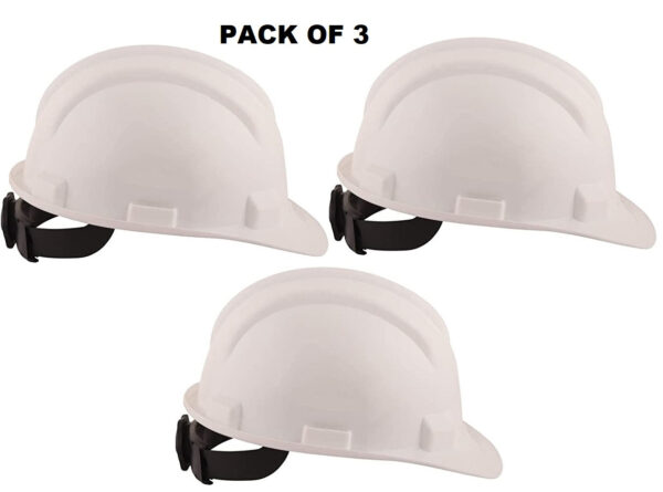 Safety Helmet with Ratchet Type Adjustment for Outdoor Head Protection for Construction and Industrial Work Insulation Work Wear White