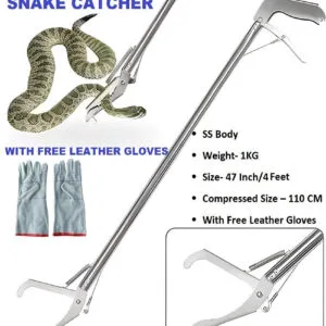 Buy Snake Catcher | Snake Sticks | Snake Catcher Stick with Snake Catcher Leather Gloves- 4 Feet