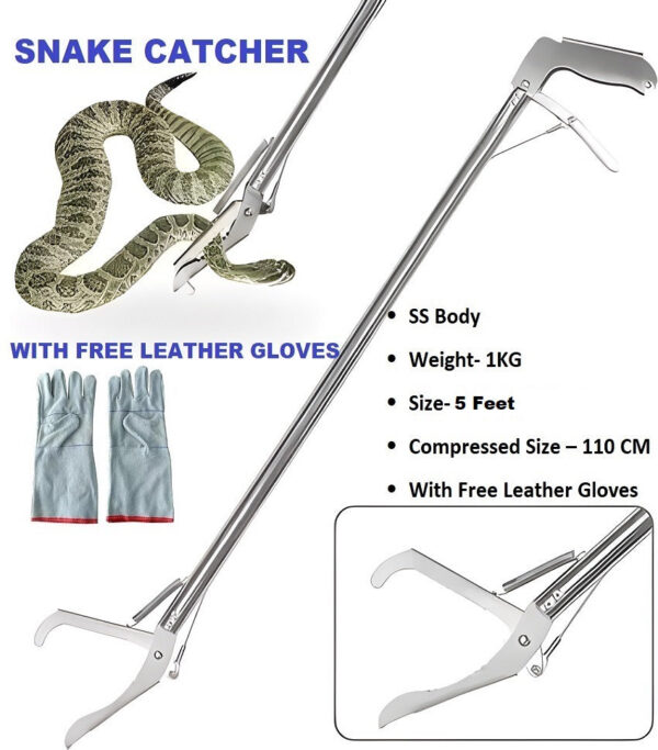 Buy Snake Catcher | Snake Sticks | Snake Catcher Stick with Snake Catcher Leather Gloves- 5 Feet