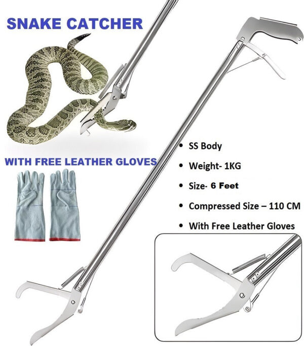 Buy Snake Catcher | Snake Sticks | Snake Catcher Stick with Snake Catcher Leather Gloves- 6 Feet