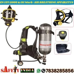 Safety India SCBA Honeywell T8000 Self Contained Breathing Apparatus (SCBA) | 300 Bar SCBA Cylinder CCE (PESO) & ISI Mark | Pan India Delivery