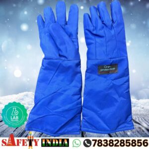 EN Certified Cryogenic Gloves for Liquid Nitrogen (LN₂), Liquid Oxygen (LO₂), LNG & CNG Handling – ISO 17025 NABL Tested Waterproof Cryo Gloves | Cryogenic Hand Gloves for -160°C Protection by Safety India