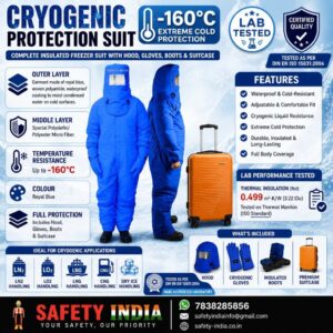 Cryo Suit | Cryogenic Suit | Cold Room Suit | Cold Storage Suit | Insulated Freezer Suit with Cryogenic Gloves, Hood, and Boots – Waterproof Cryogenic Protective Clothing for Liquid Nitrogen Handling up to -160°C-1