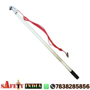 FRP high voltage discharge rod 18 ft telescopic earthing rod with aluminium clamp and copper grounding cable for electrical safety use