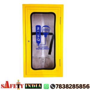 FRP SCBA Cabinet Wall Mounted – Fire Safety Breathing Apparatus Storage Box with Transparent Door for Industrial & Emergency Use