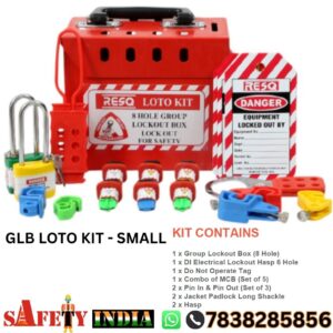 group lockout tagout kit 8 hole lock box loto kit with mcb lockouts padlocks hasps and safety tags for industrial maintenance