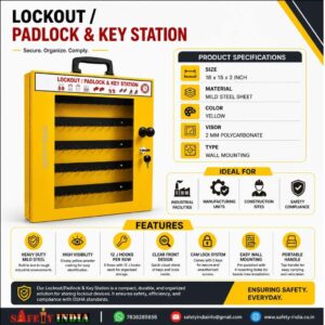 lockout padlock key station 60 keys yellow wall mounted cabinet with transparent door