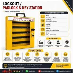lockout padlock key station 60 keys yellow wall mounted cabinet with transparent door