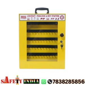 lockout padlock key station 60 keys yellow wall mounted cabinet with transparent door