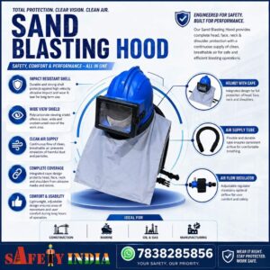 Sand Blasting Helmet with Hood Air Supply ABS Abrasive Blasting Helmet Front View-2