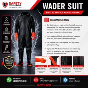 Waterproof PVC wader suit with integrated boots full body fishing and industrial waterproof safety suit
